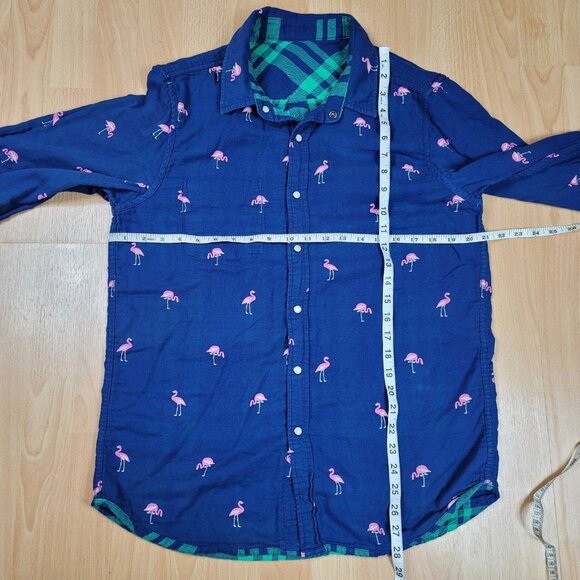 Chubbies Flamingo Shirt Men's Large Flip It & Reverse It Double Sided Pearl Snap - Picture 3 of 8